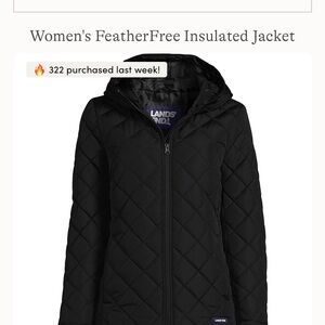 Lands End Women's FeatherFree Insulated Jacket size large